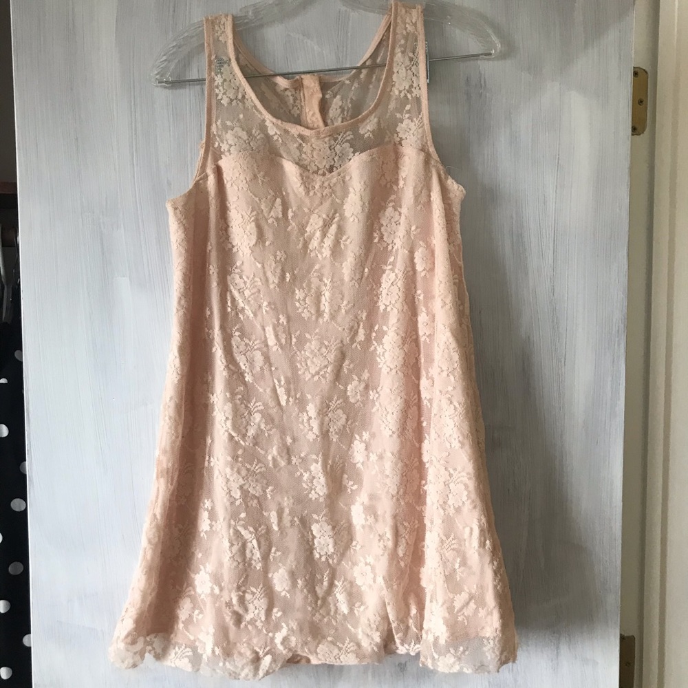 Pretty in pink lace babydoll dress